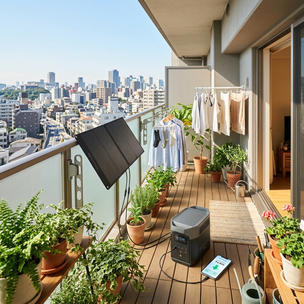 ベランダ オフグリッド 電気代節約
